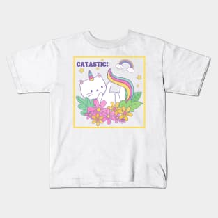 CATASTIC! Cute Unicorn Kitten Kids T-Shirt